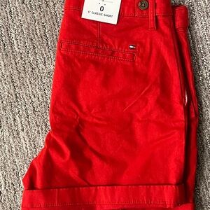 Tommy Hilfiger Red Women's Cargo Shorts